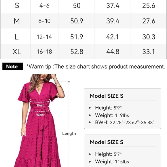 Swiss Dot Maxi Dresses Wrap Flutter Short Sleeve w Belt A Line Flowy dress - Picture 2 of 3